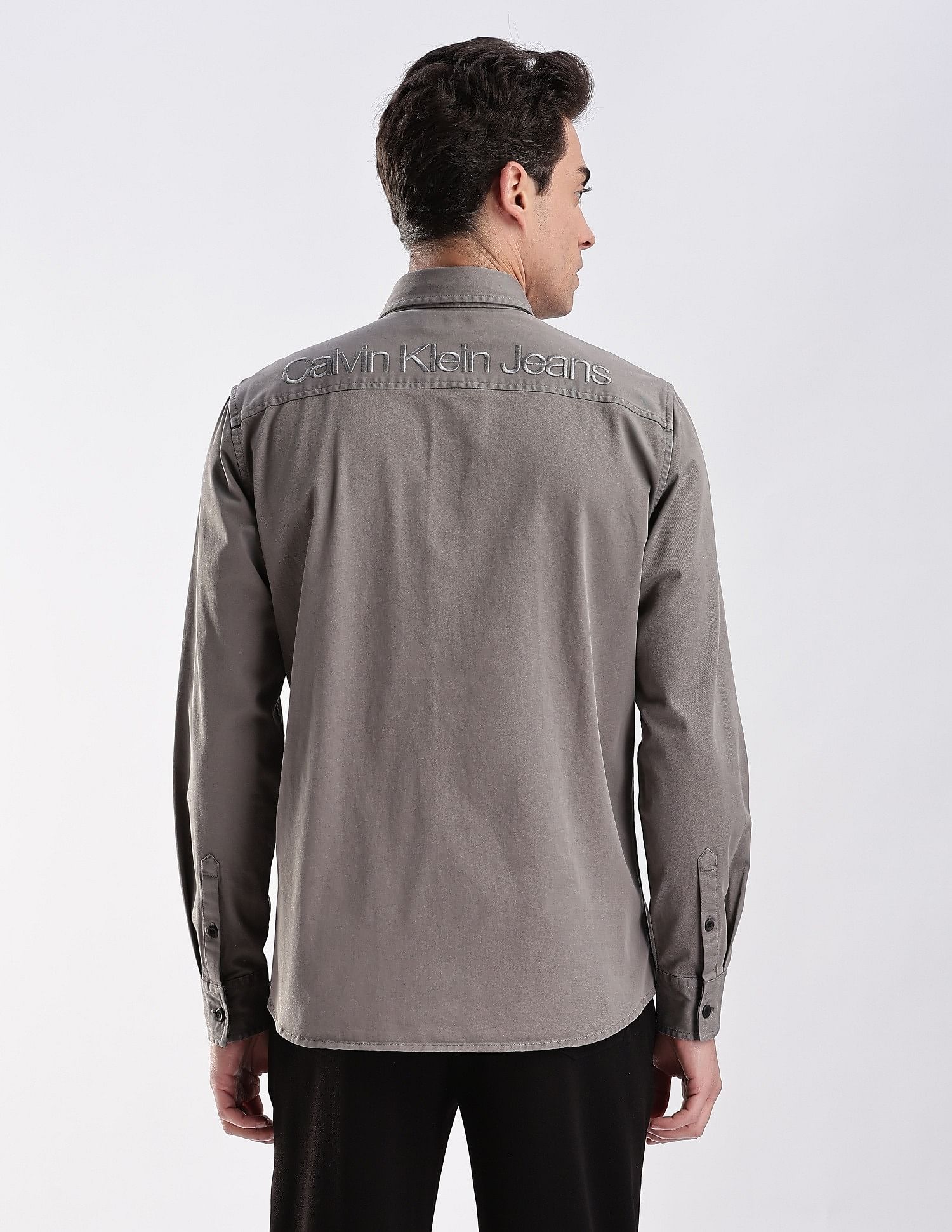 Calvin Klein Jeans Logo Regular Fit Denim Woven Shirt