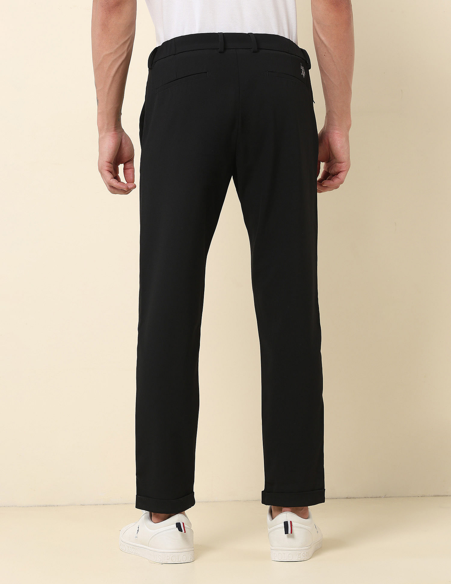 U.S. Polo Assn. Henry Tapered Fit Solid Trousers