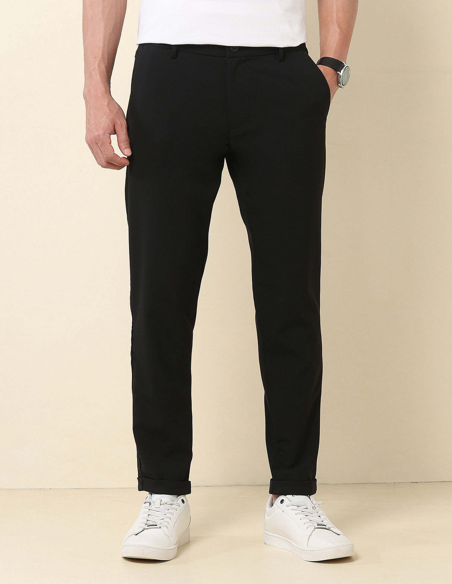 U.S. Polo Assn. Henry Tapered Fit Solid Trousers
