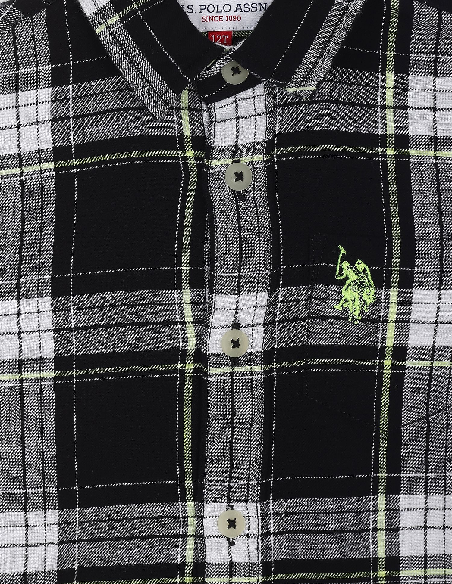 U.S. Polo Assn. Kids Boys Tartan Check Festive Shirt