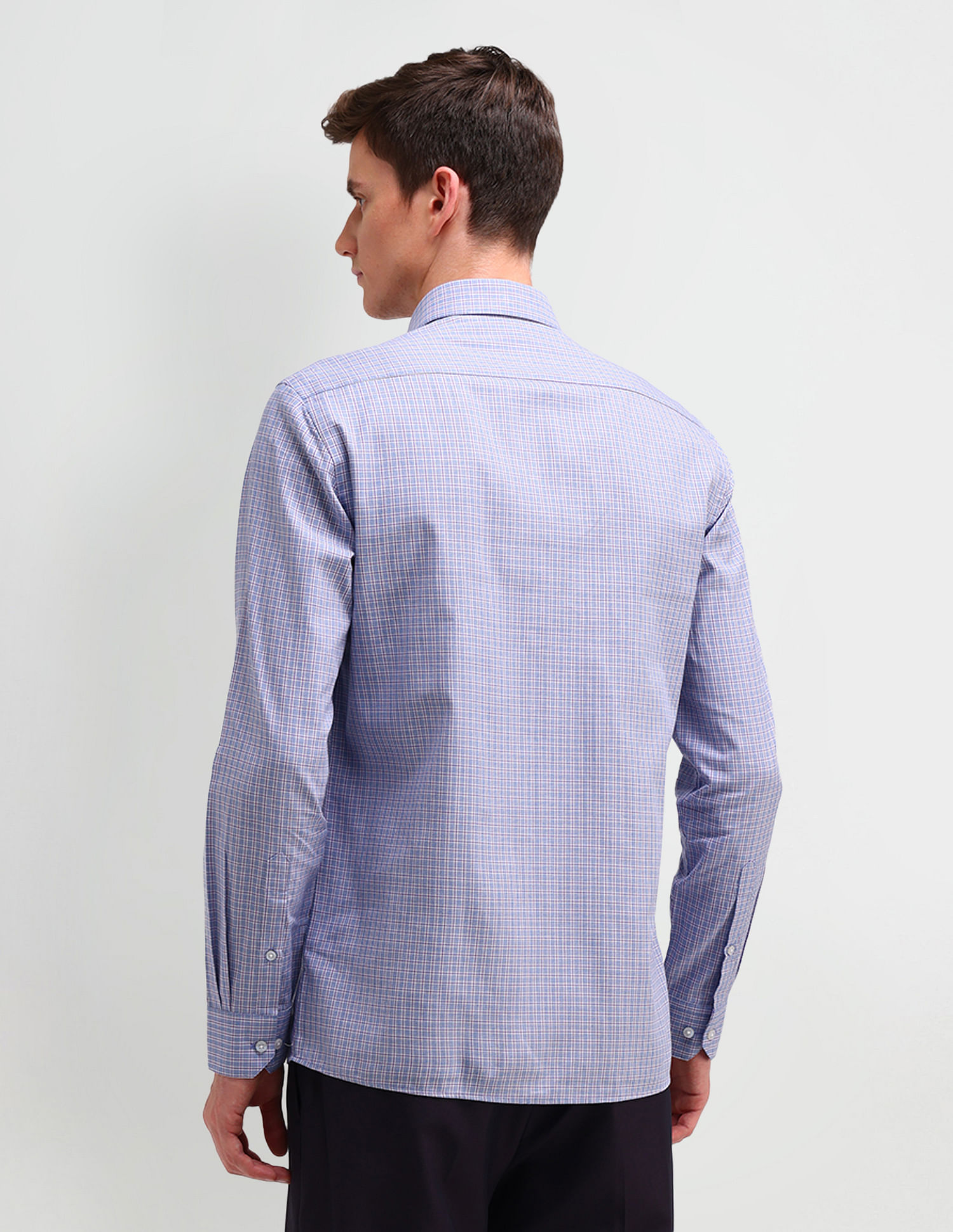 Arrow Slim Fit Micro Checked Shirt