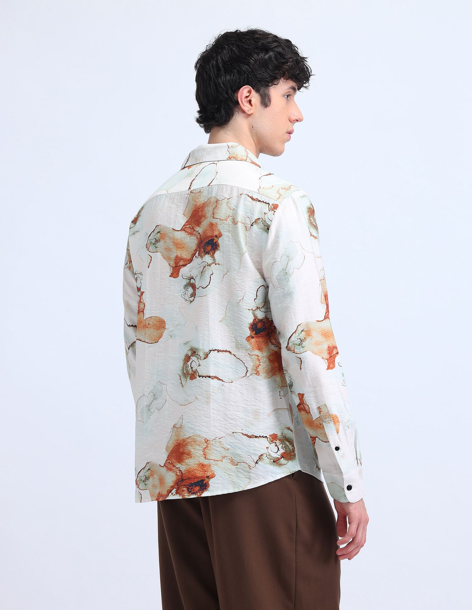 Flying Machine Floral Pattern Regular Shirt