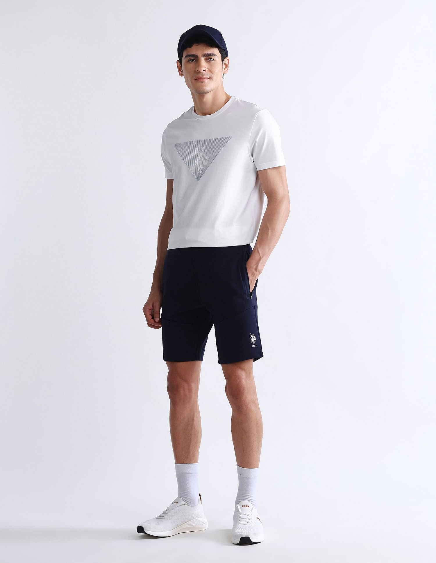 USPA Active Brand Printed Slim Fit T-Shirt