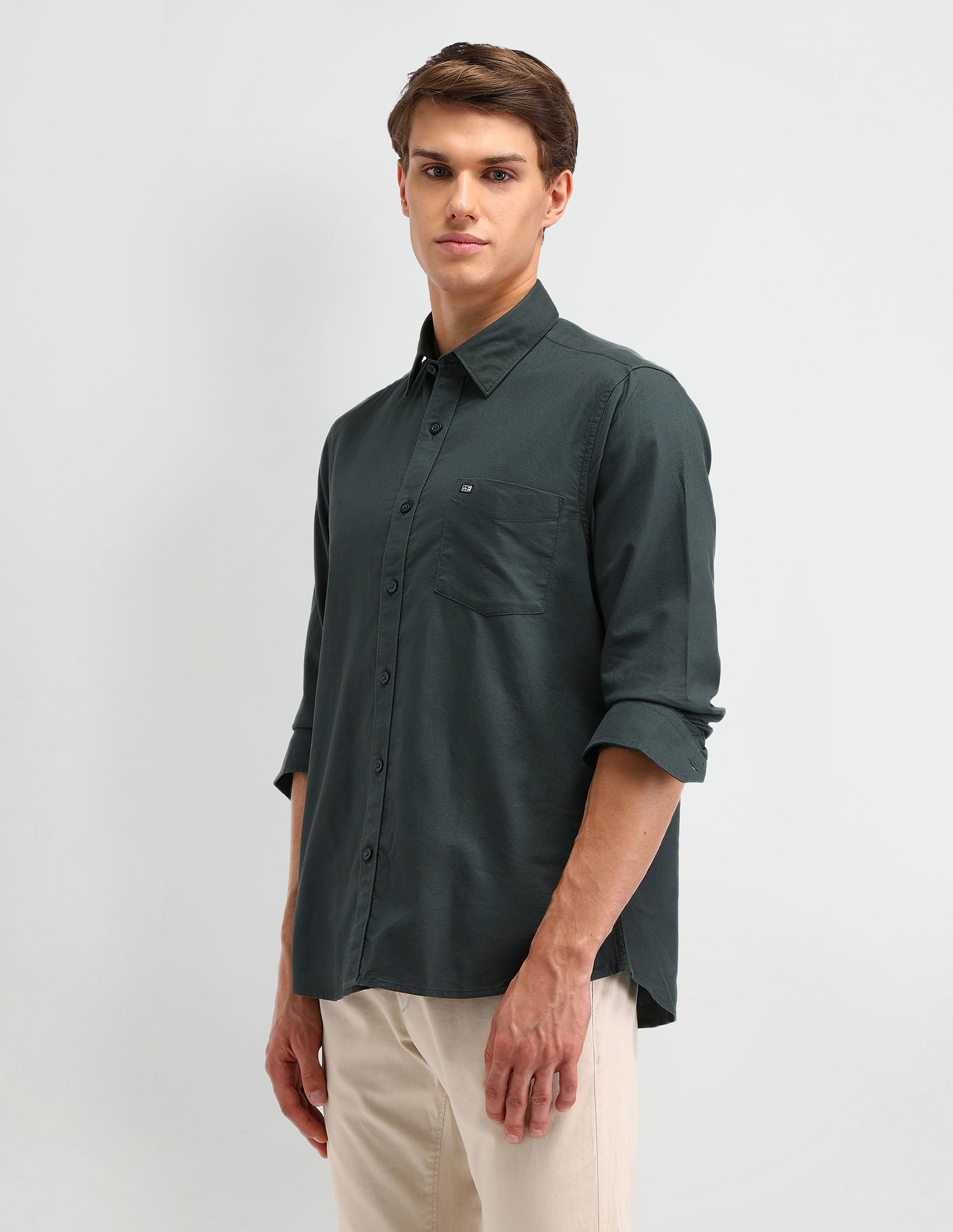 Arrow Sport Tailored Fit Solid Shirt