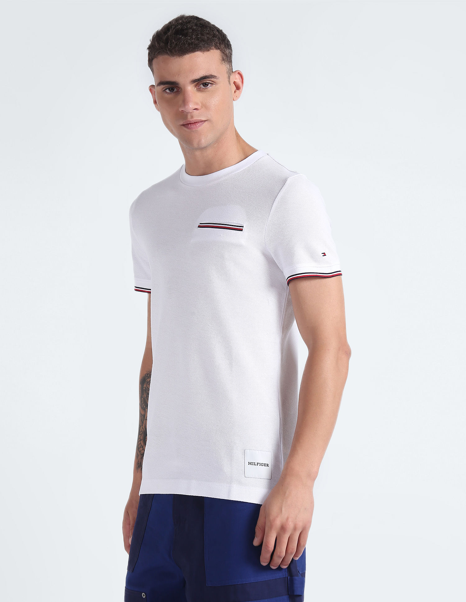 Tommy Hilfiger Honeycomb Knit Signature T-Shirt