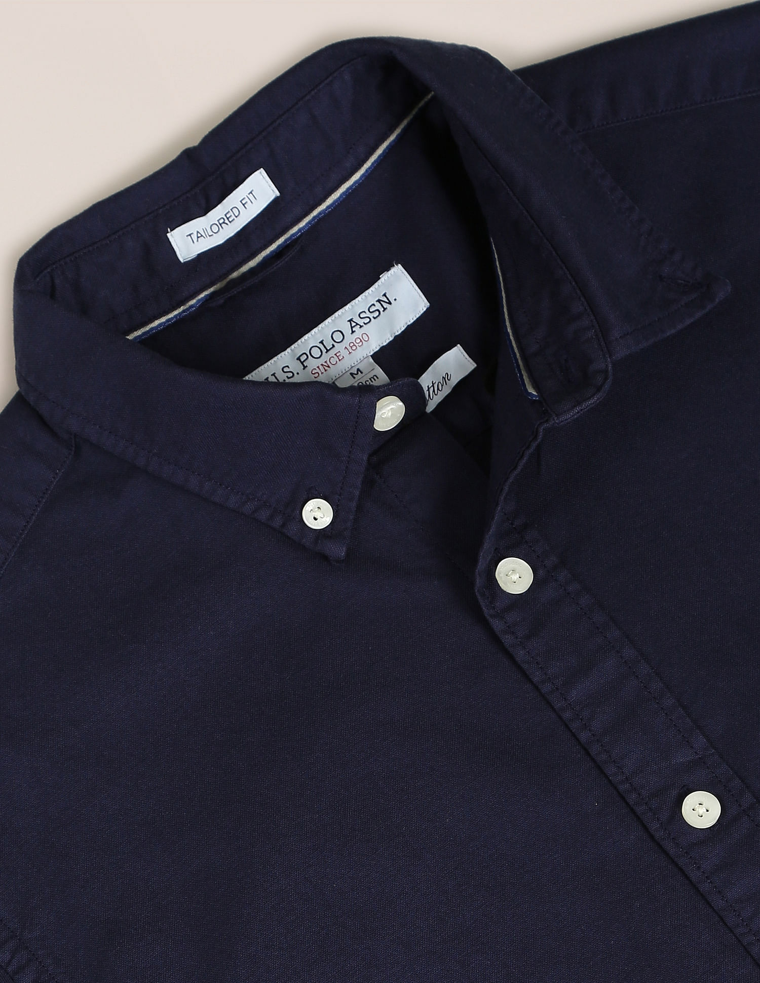 U.S. Polo Assn. Solid Dobby Tailored Shirt