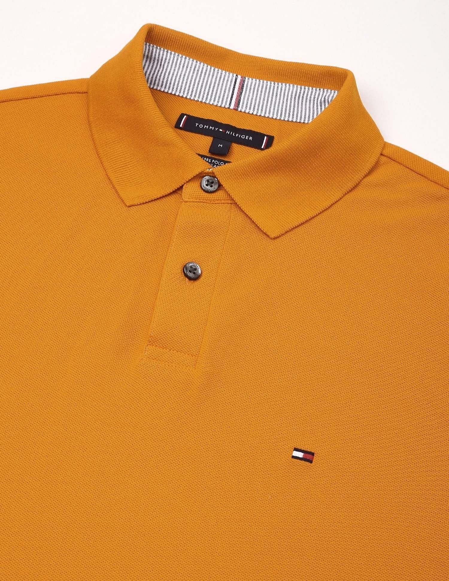 Tommy Hilfiger Solid Regular-Fit Cotton Polo Shirt