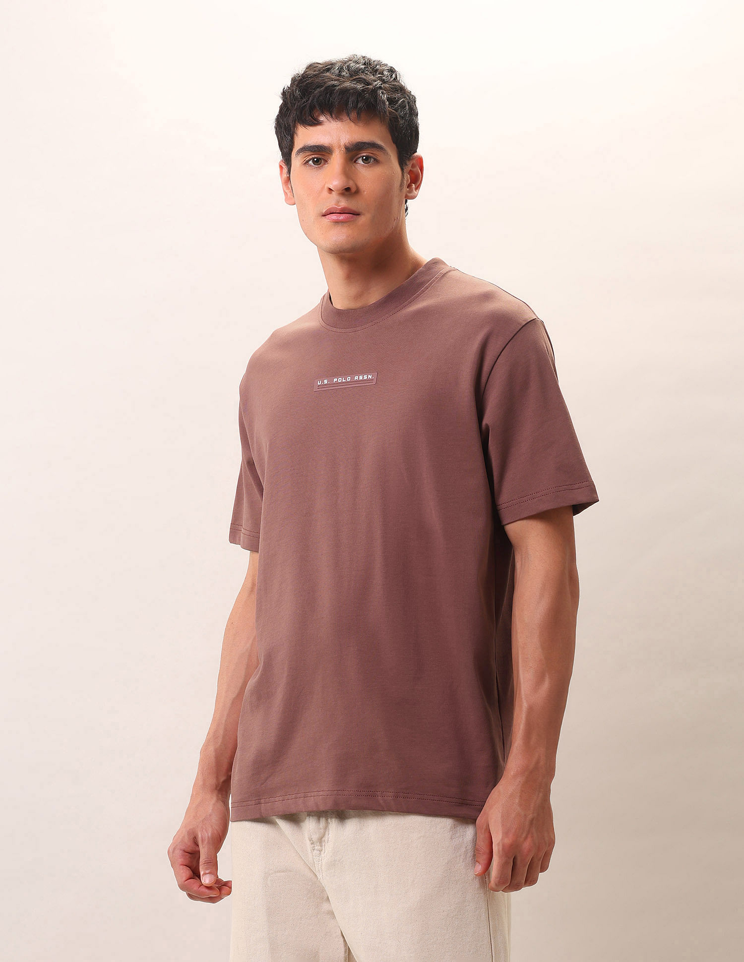 U.S. Polo Assn. Denim Co. Solid Pure Cotton T-Shirt