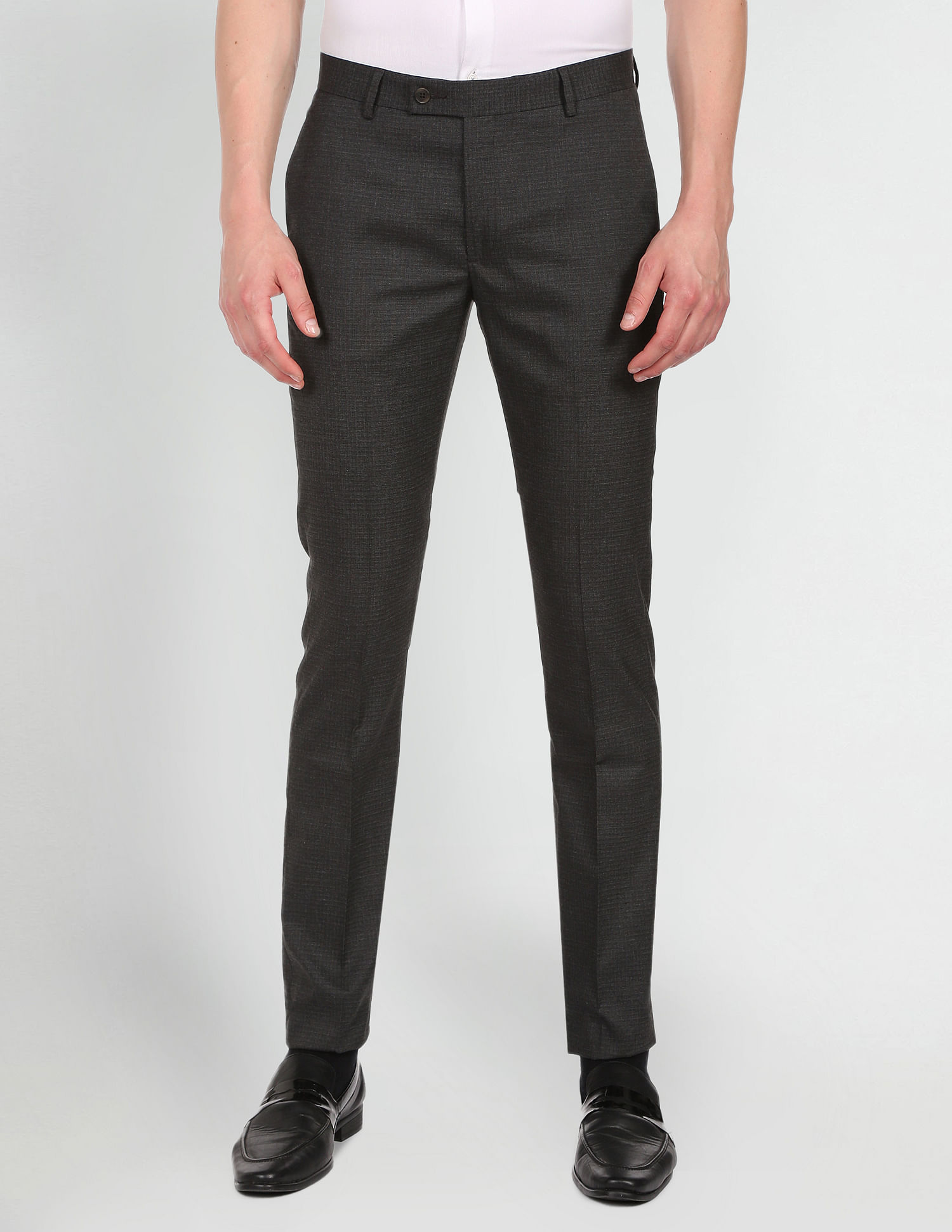 Arrow Heathered Hudson Tailored Fit Trousers