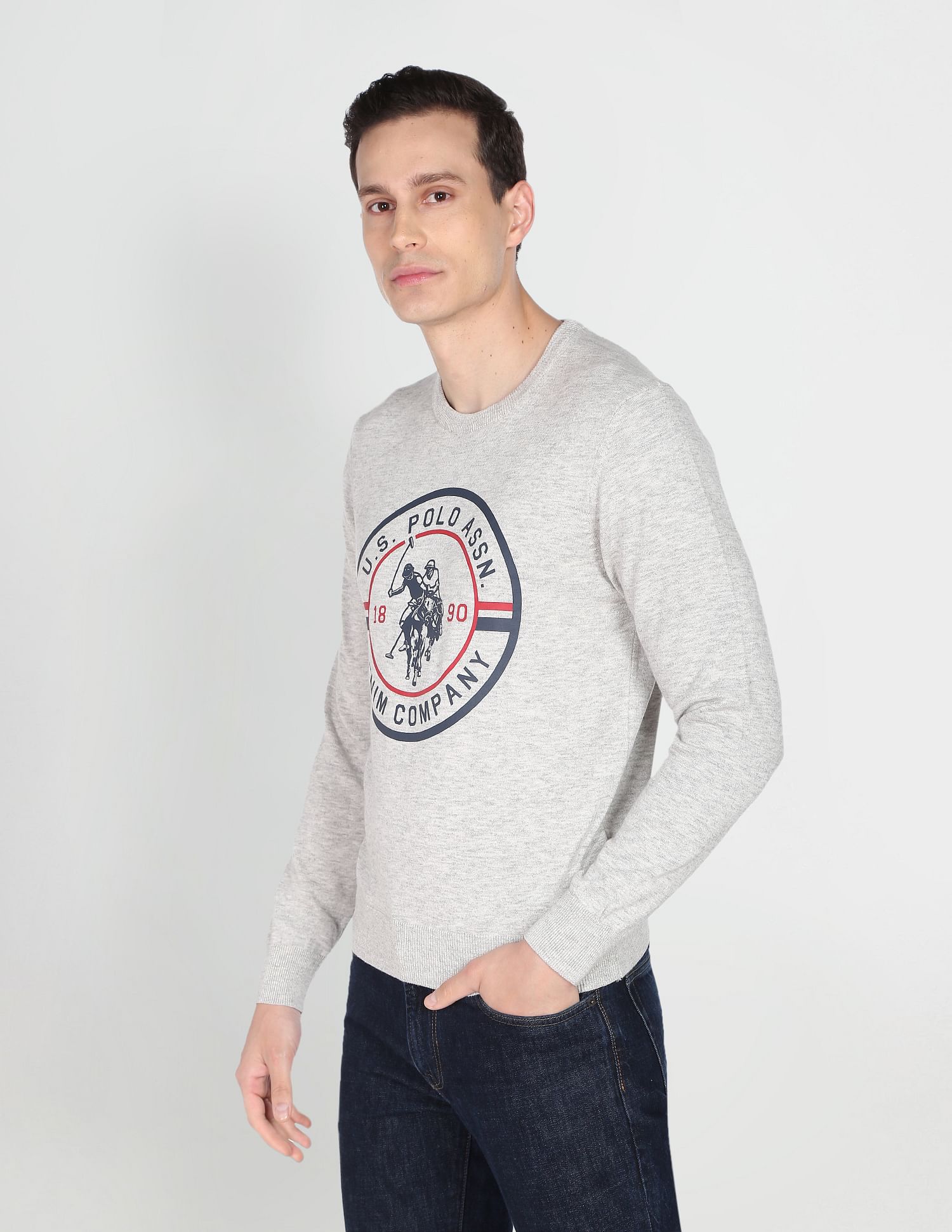 U.S. Polo Assn. Denim Co. Crew Neck Graphic Print Sweater