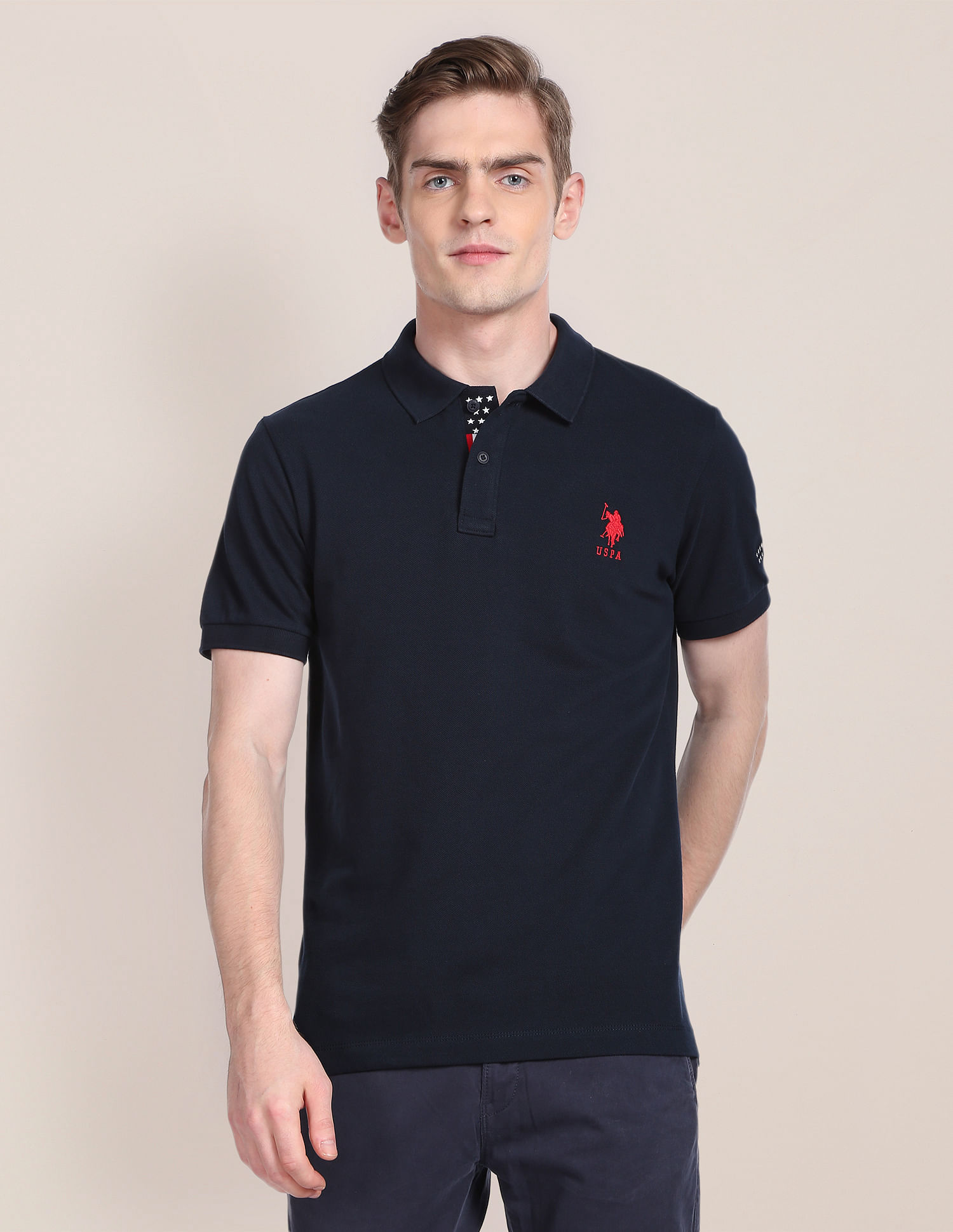 U.S. Polo Assn. Embroidered Cotton Polo Shirt