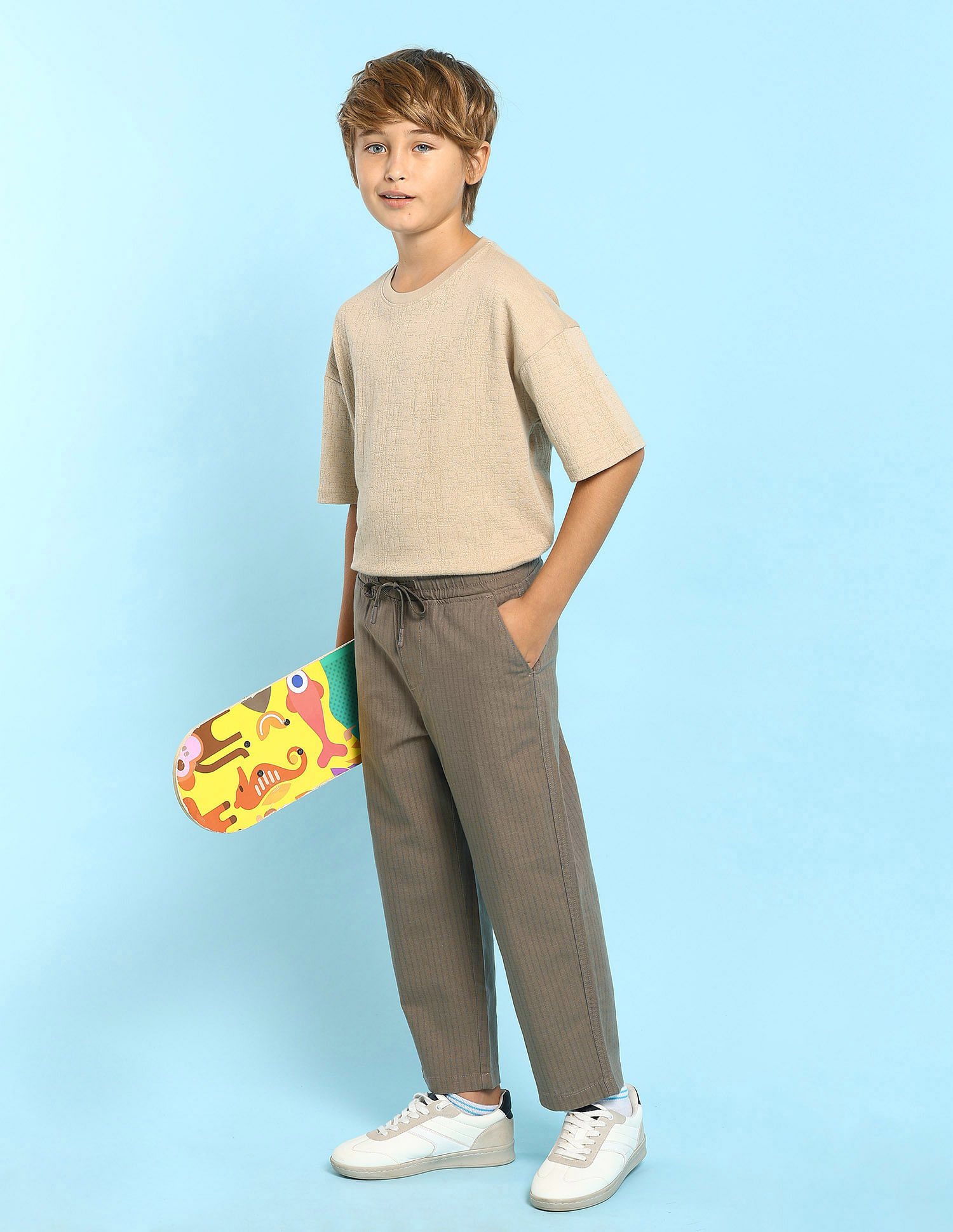 U.S. Polo Assn. Kids Boys Vertical Striped Trousers