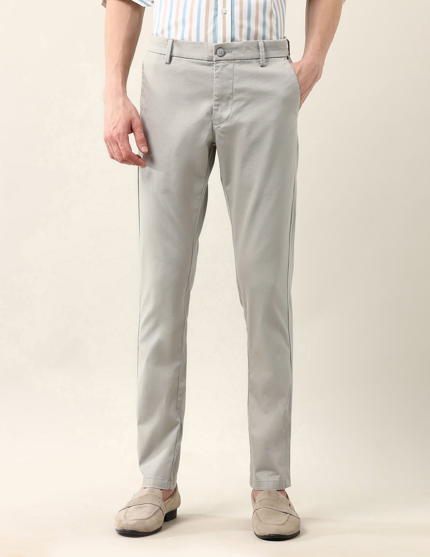 Arrow Sport Slim Fit Dobby Air Soft Trousers