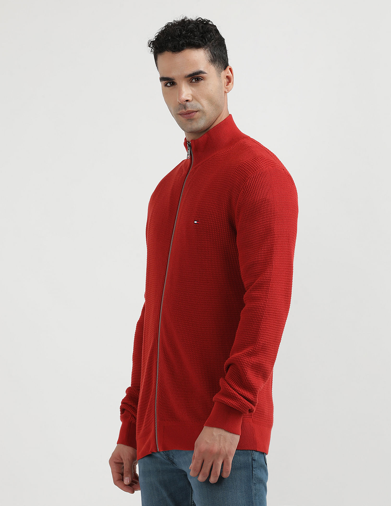 Tommy Hilfiger Organic Cotton Zip Up Sweater
