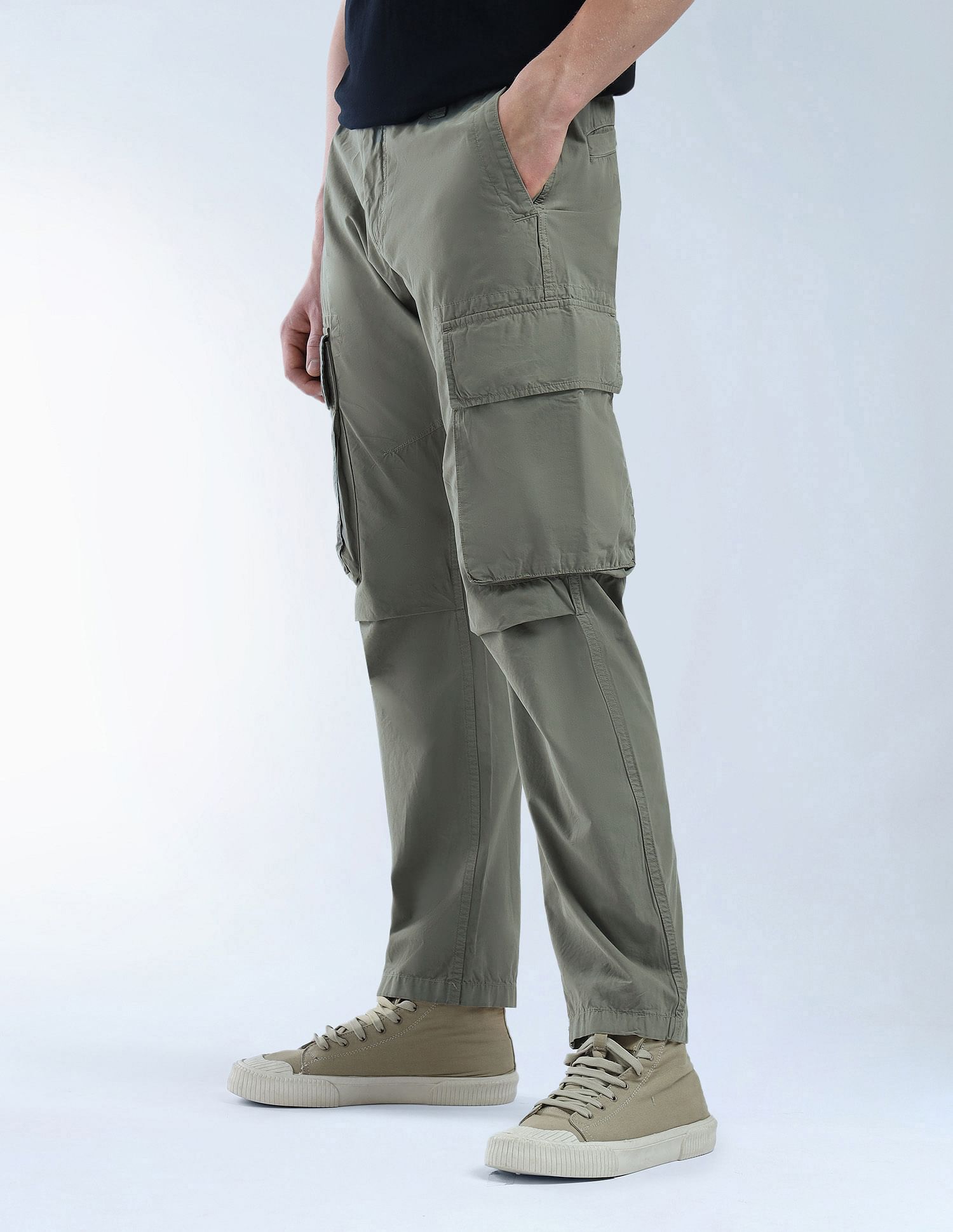 Flying Machine Relaxed Tapered Fit Twill Cargo