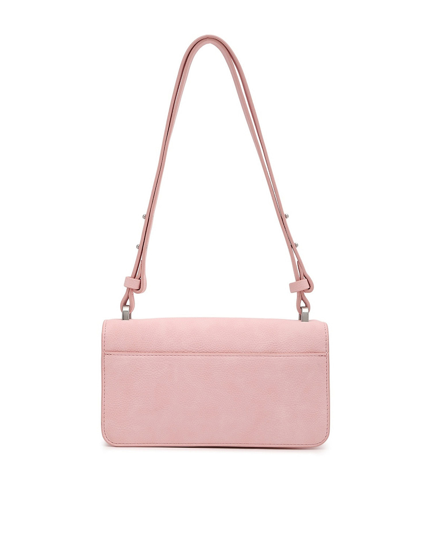 Tommy Hilfiger Solid Pink Pu Shoulder Bag
