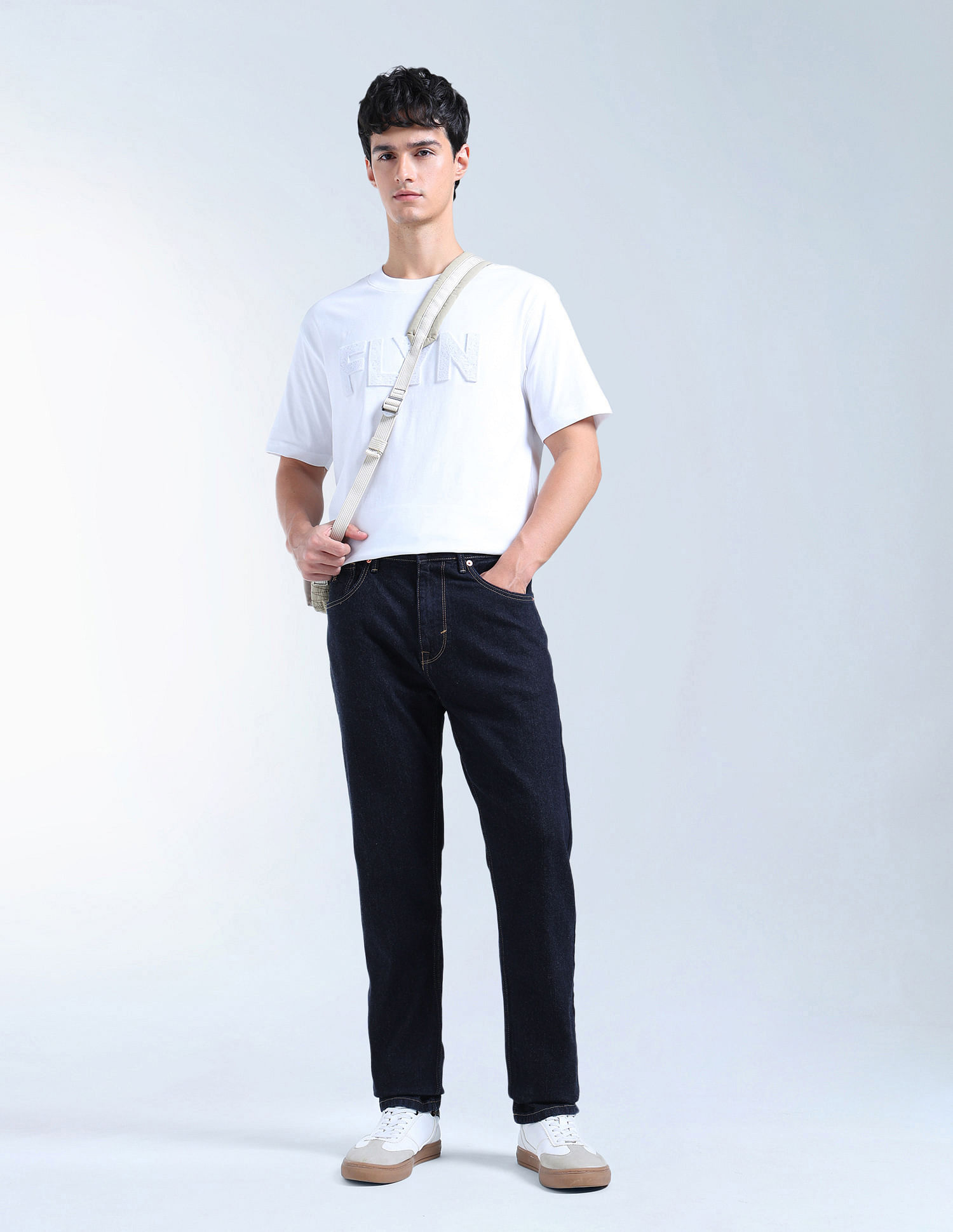 Flying Machine Slash Slim Tapered Rinsed Jeans