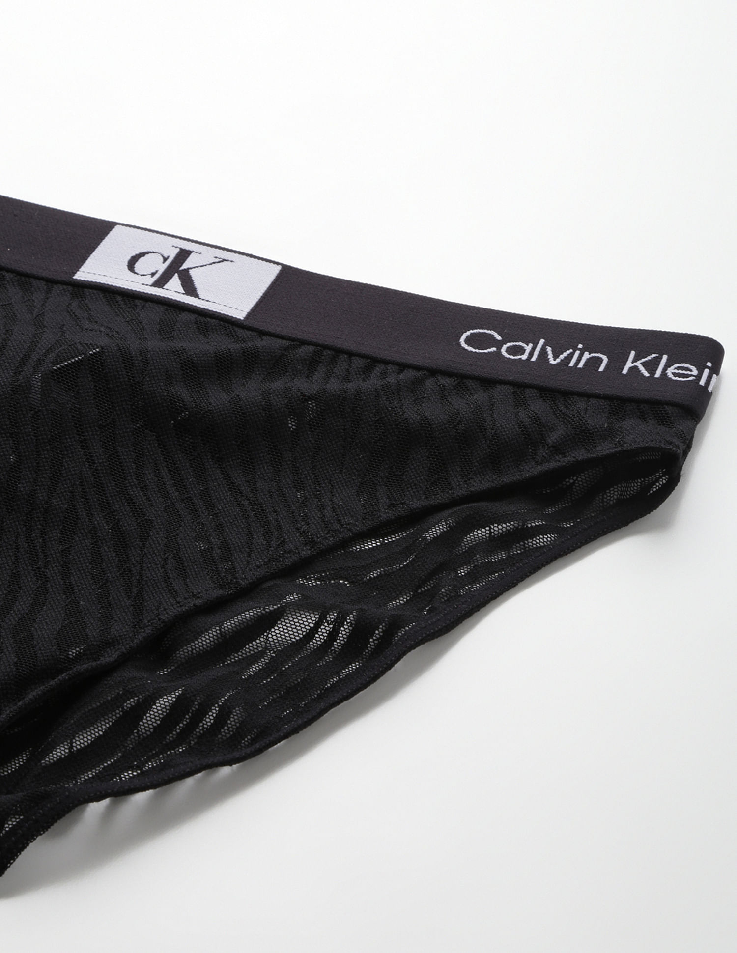 Calvin Klein Underwear Mid Rise Lace Detail Bikini Panties
