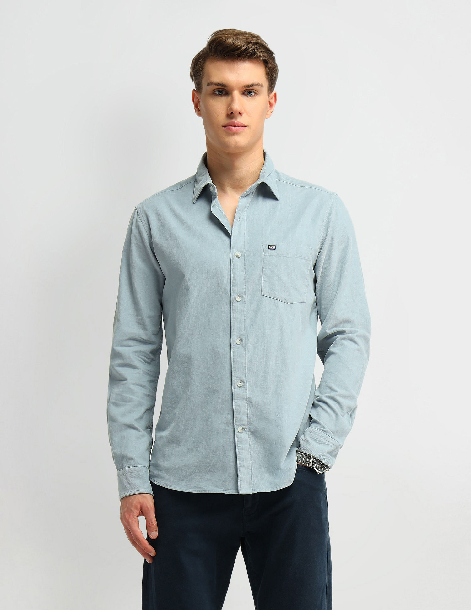 Arrow Sport Slim Fit Lightweight Corduroy Shirt