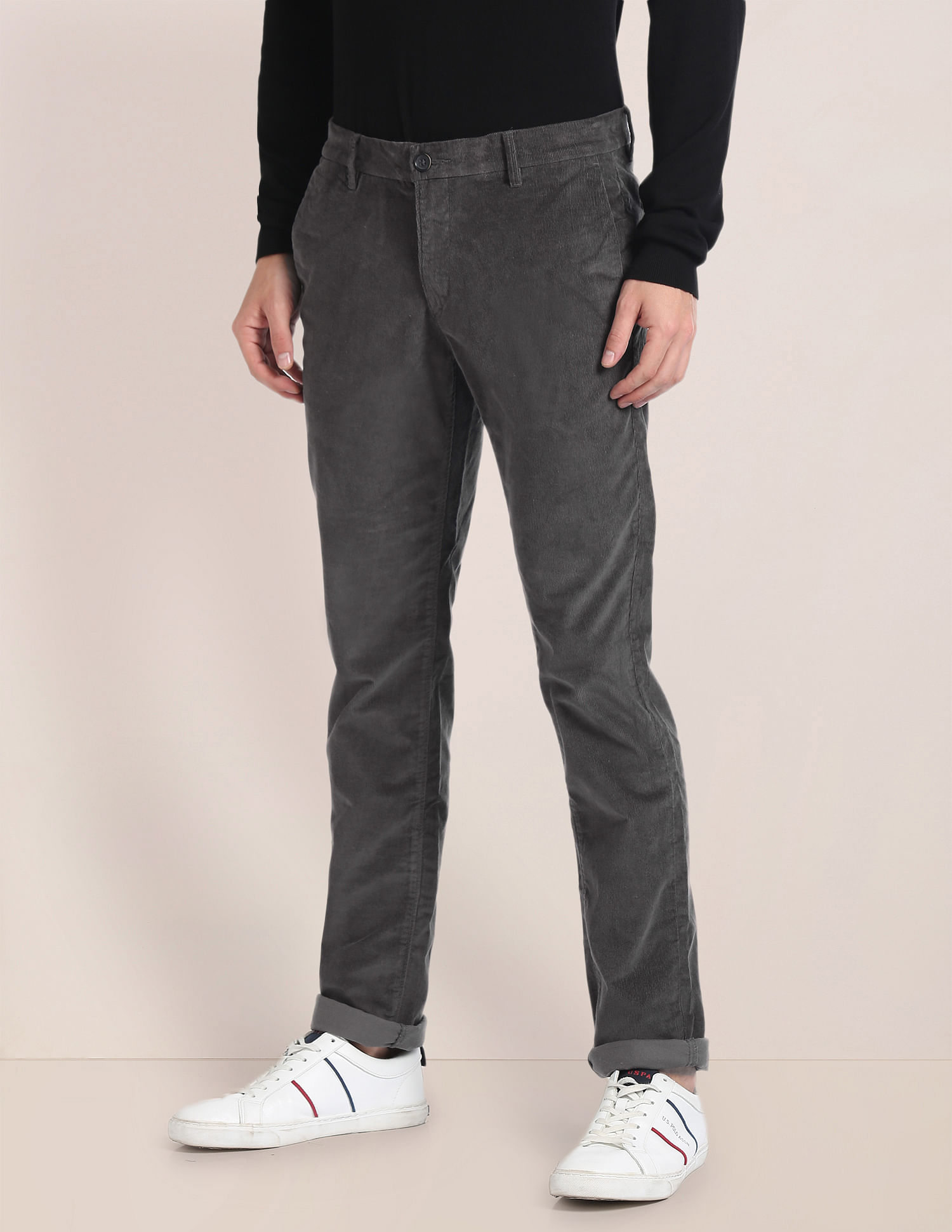 U.S. Polo Assn. Corduroy Denver Slim Fit Casual Trousers