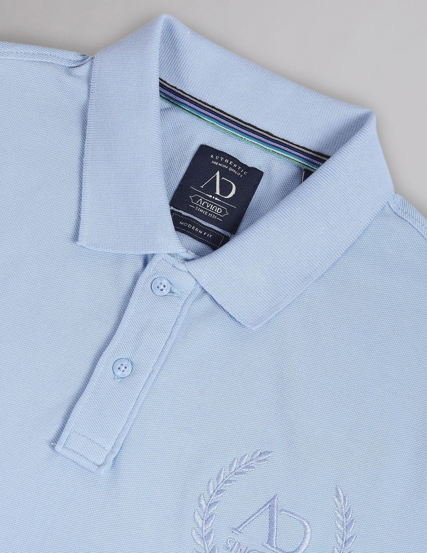 AD by Arvind Embroidered Logo Profound Polo Shirt