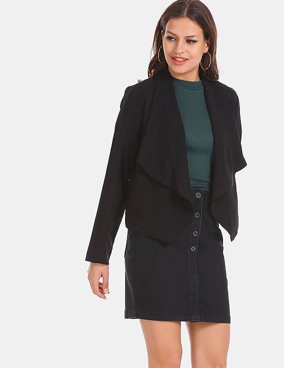 black waterfall jacket womens