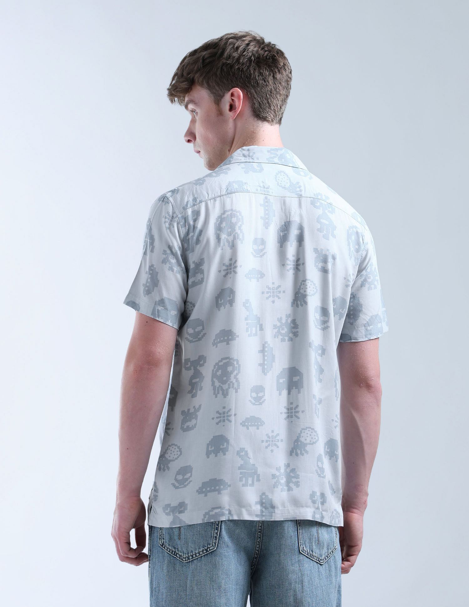 Flying Machine All Over Printed Digitopia Shirt