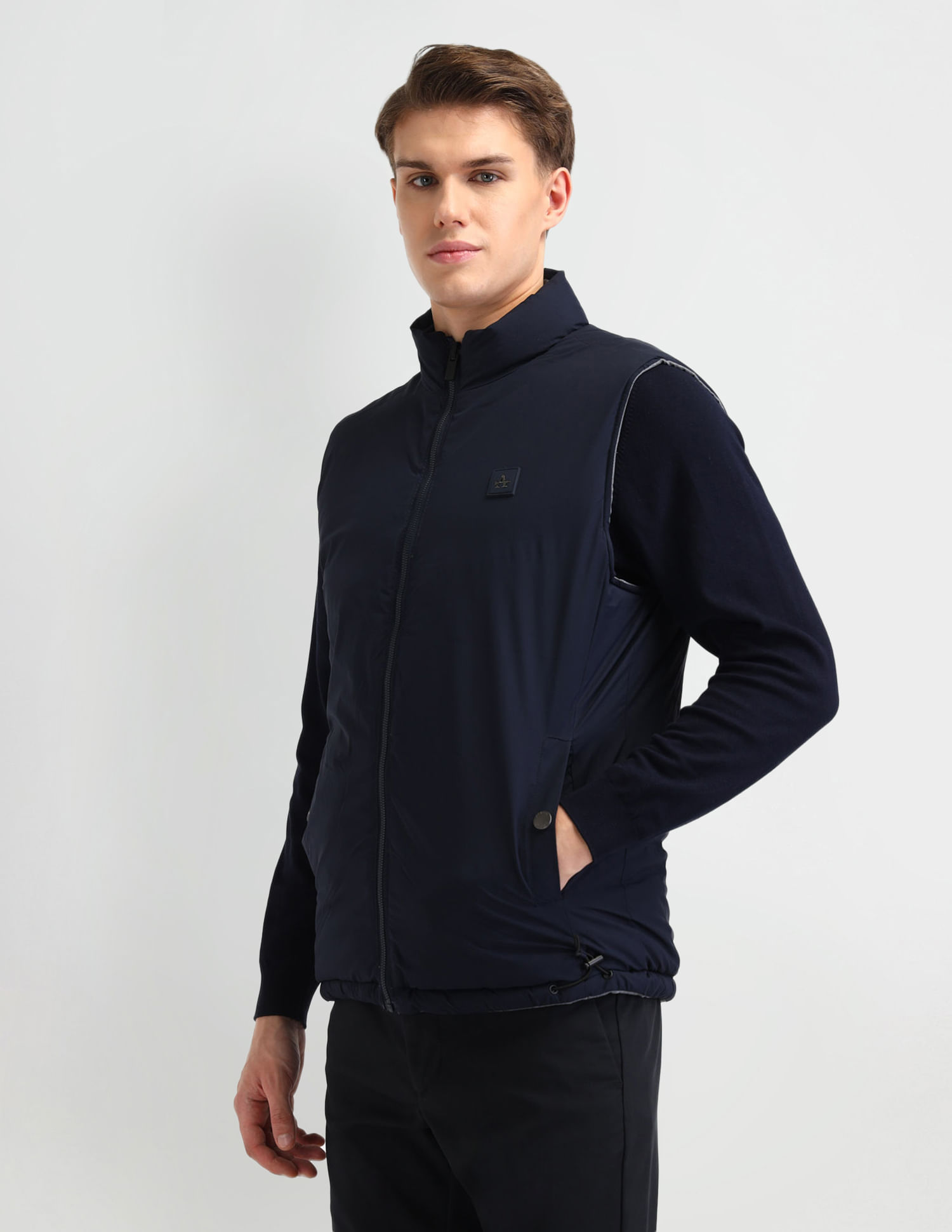 Buy Arrow Sport Solid Regular Fit Reversible Jacket - NNNOW.com