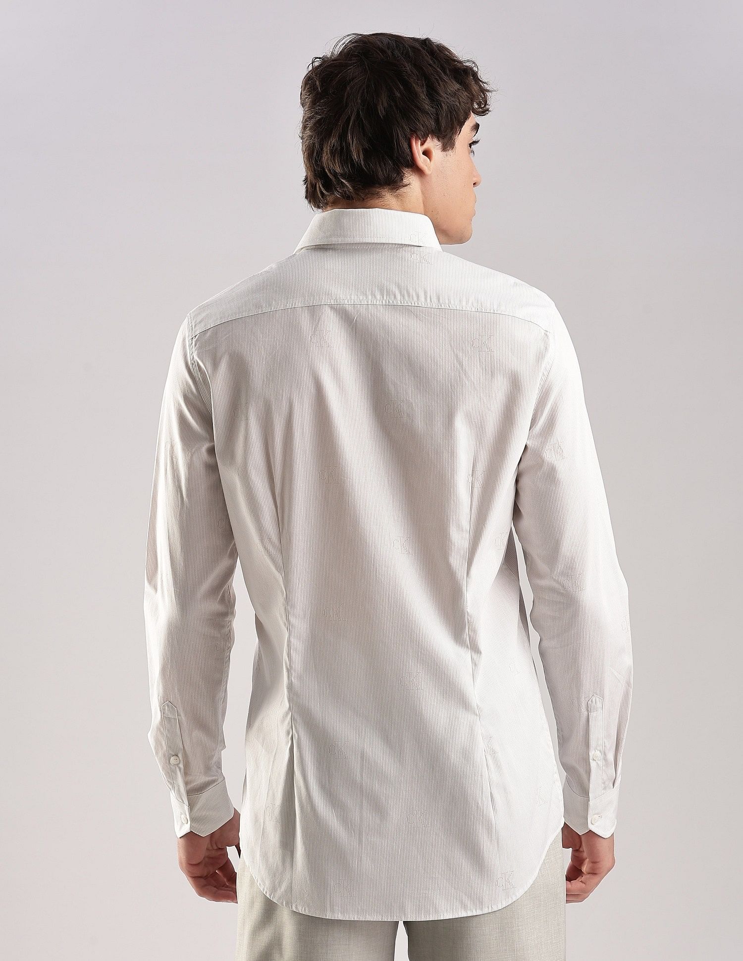 Calvin Klein Jeans Vertical Stripes Slim Fit Plain Woven Shirt