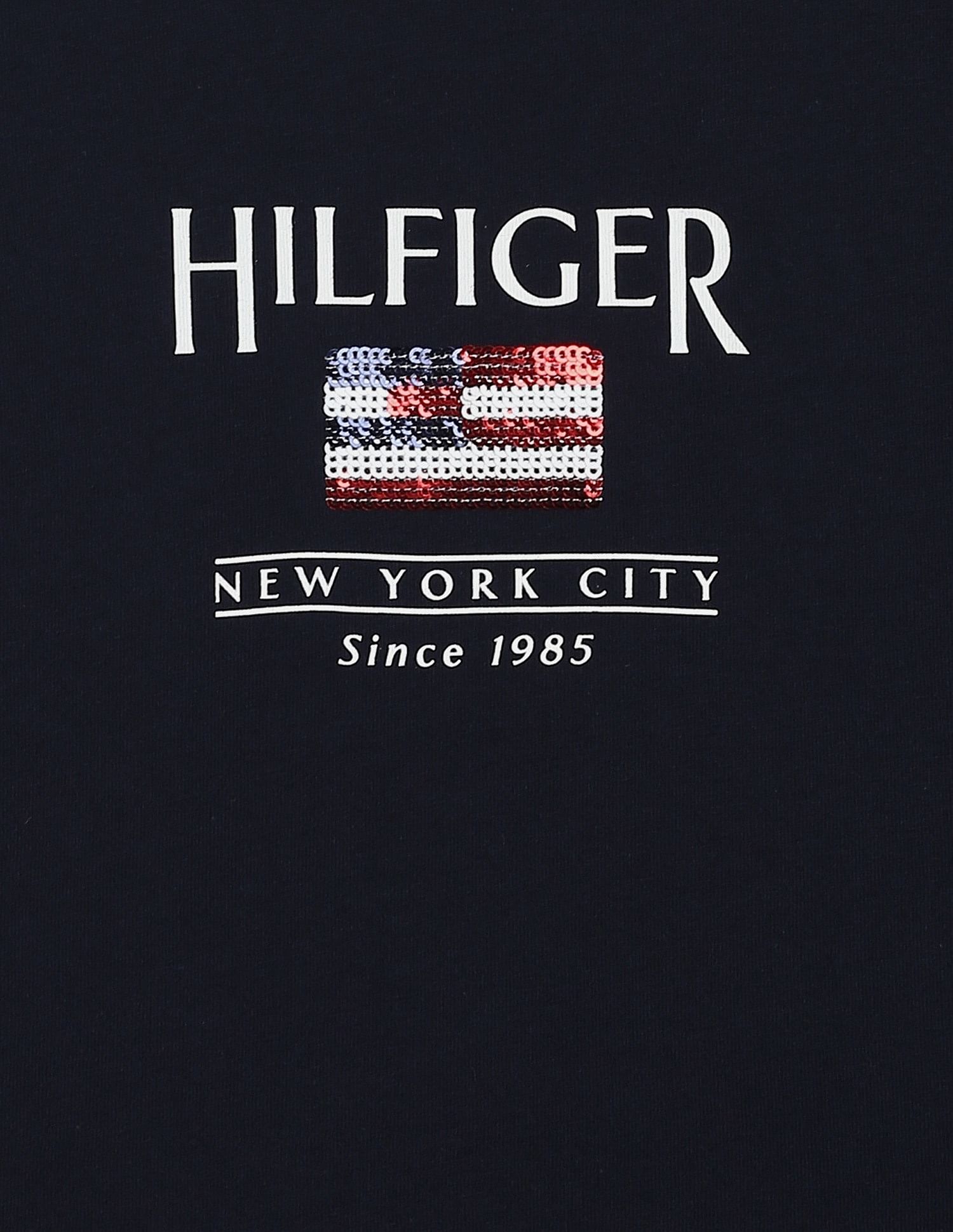 Tommy Hilfiger Kids Girls Logo Relaxed-Fit Cotton T-Shirt