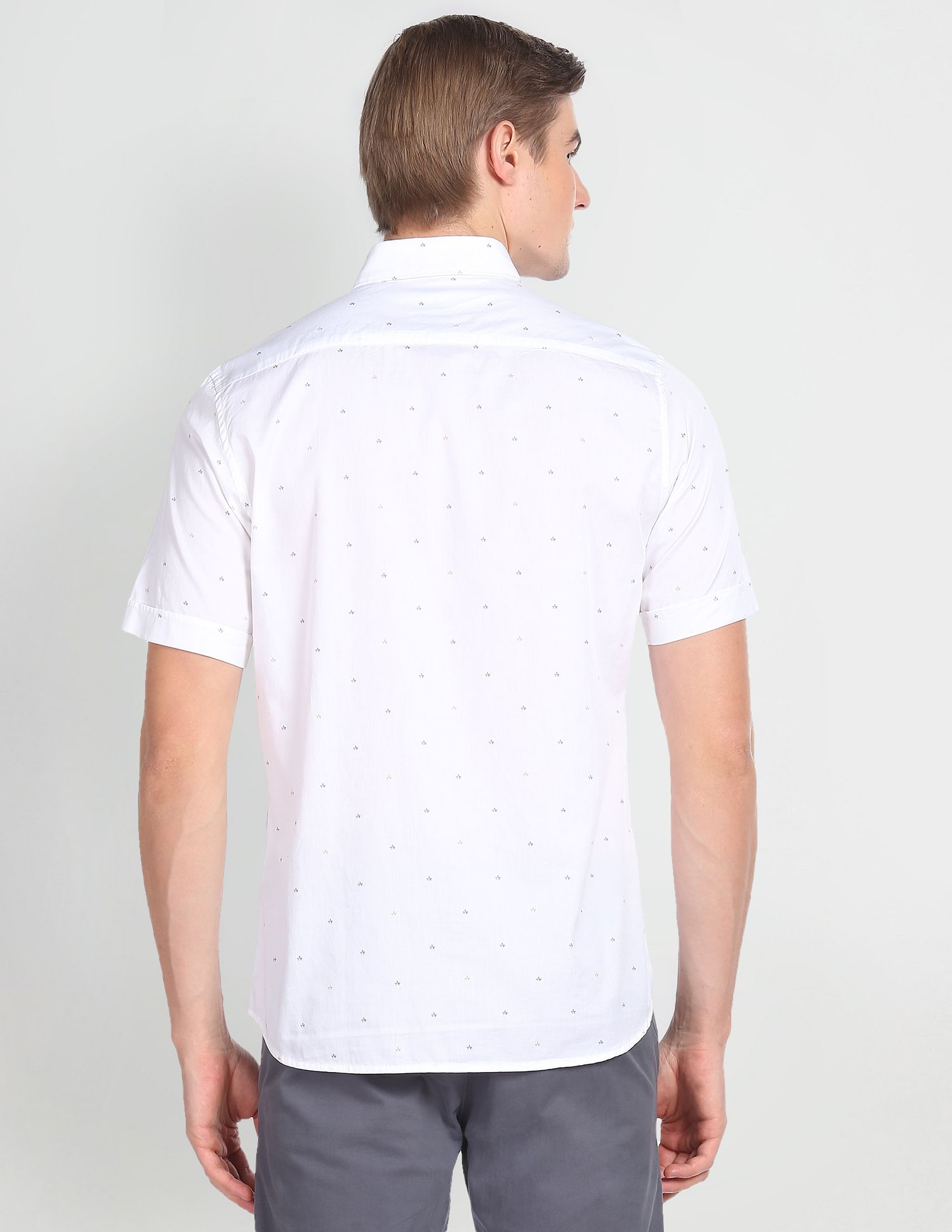 Arrow Sports Brand Print Twill Casual Shirt