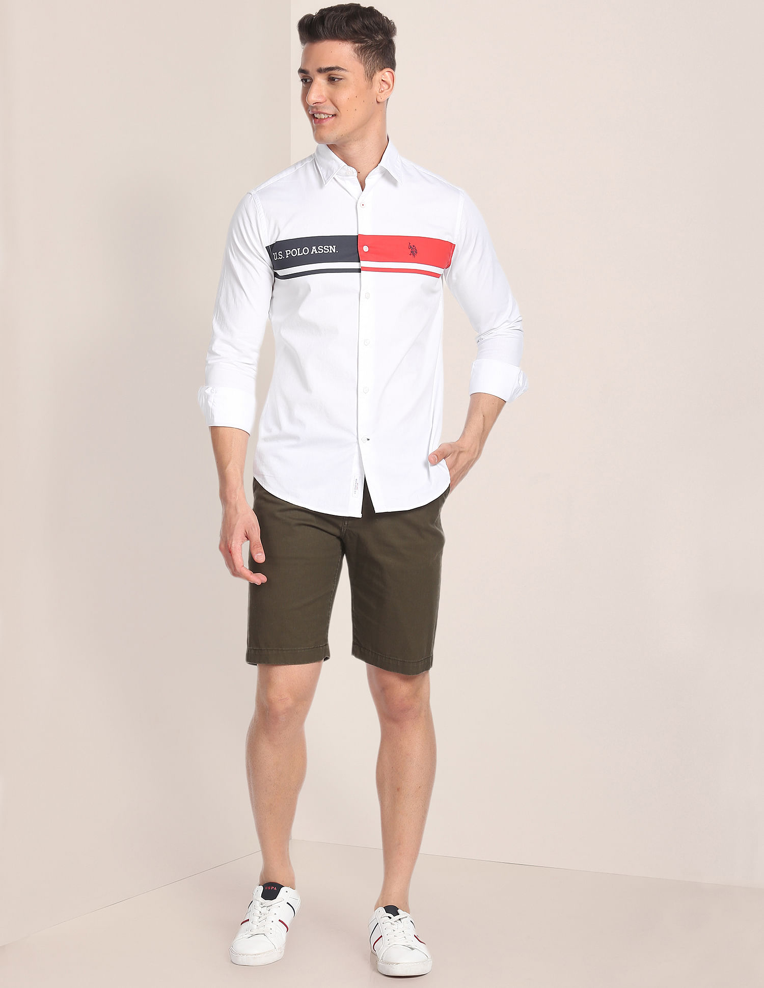 U.S. Polo Assn. Dyed Stripe Solid Shirt