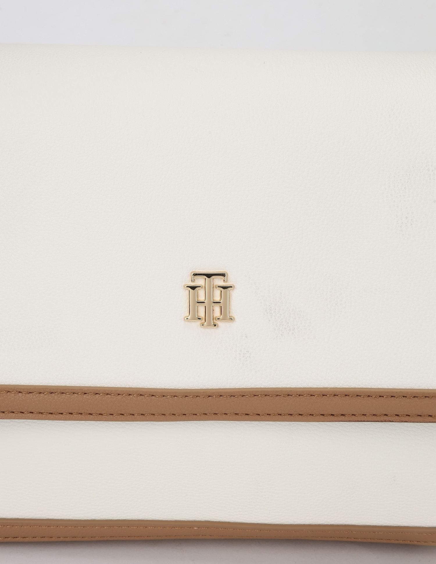 Tommy Hilfiger Solid Brown Pu Sling Bag