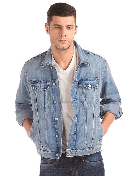 Buy GAP Men Men Blue Icon Denim Jacket