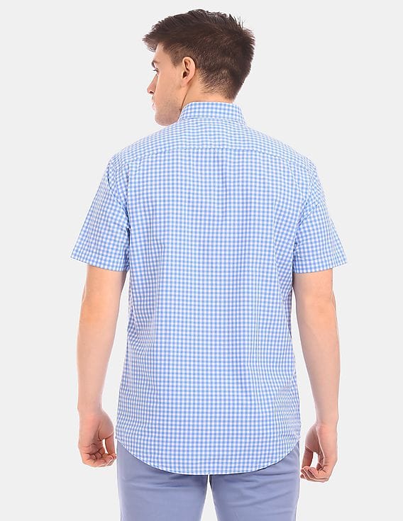 slim fit dress slacks Tommy Hilfiger Flex Poplin Gingham Shirt  JR McMahon