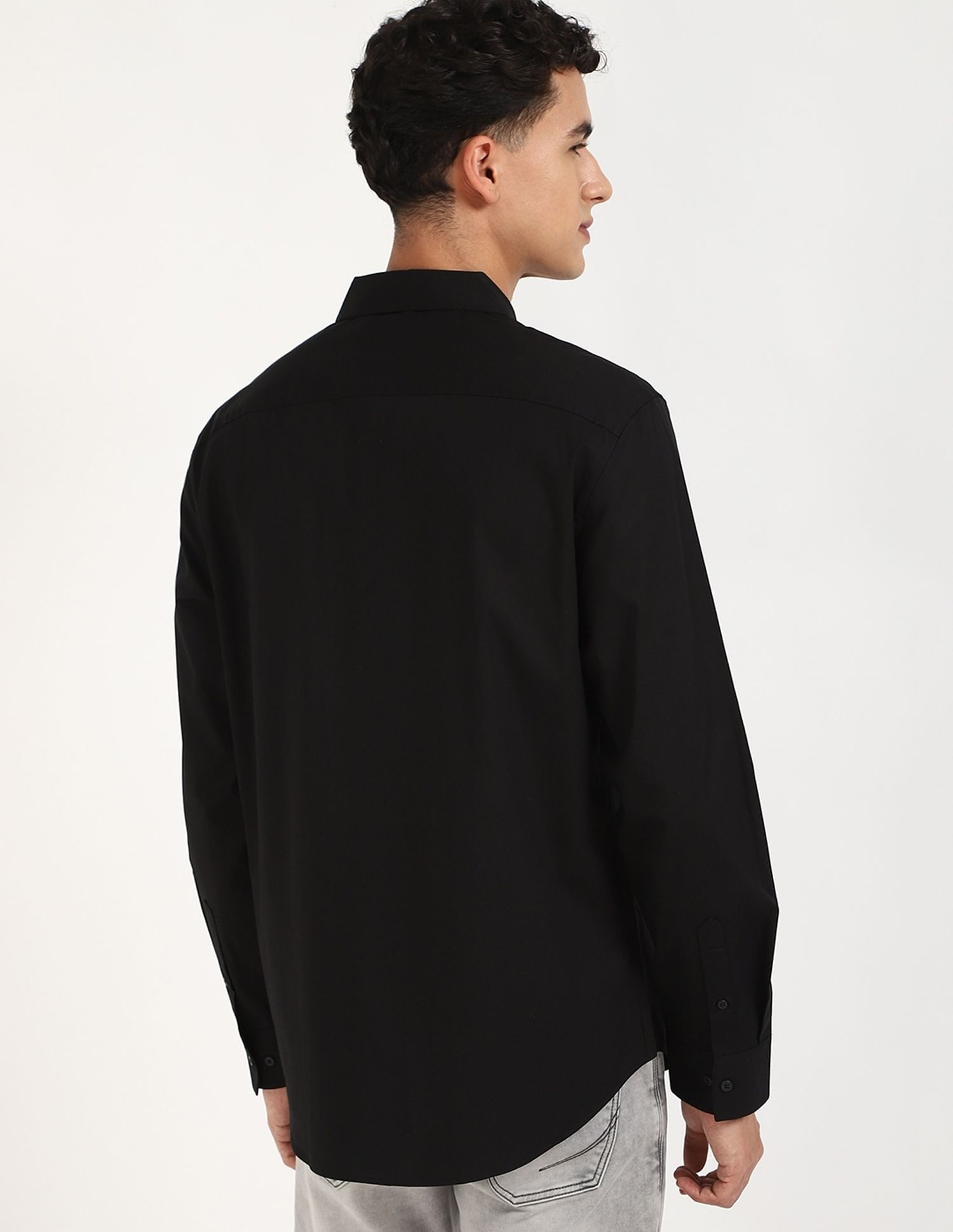 Calvin Klein Jeans Mens Black Regular Fit Shirt