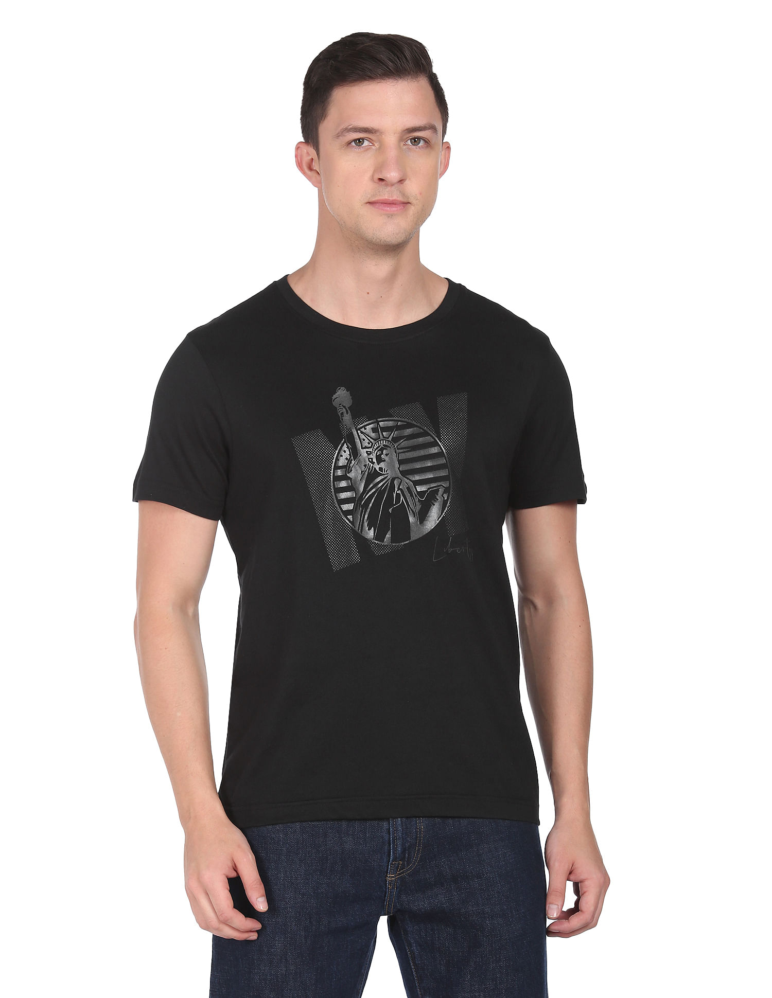 Arrow Newyork Graphic Print Cotton T-Shirt