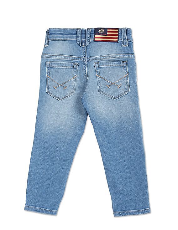 Buy U.S. Polo Assn. Kids Mid Rise Stone Wash Jeans - NNNOW.com