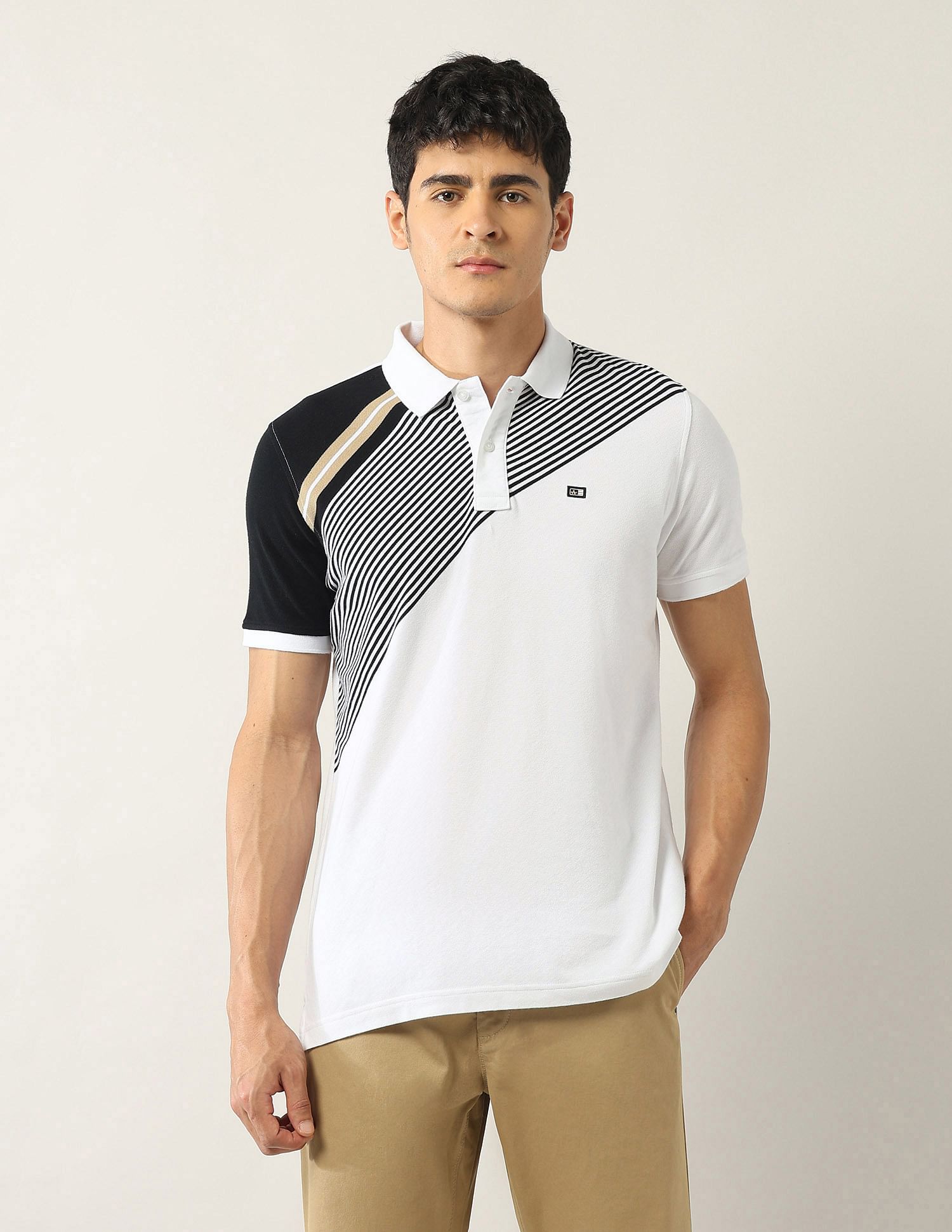 Arrow Sport Colourblocked Regular Fit Polo Shirt