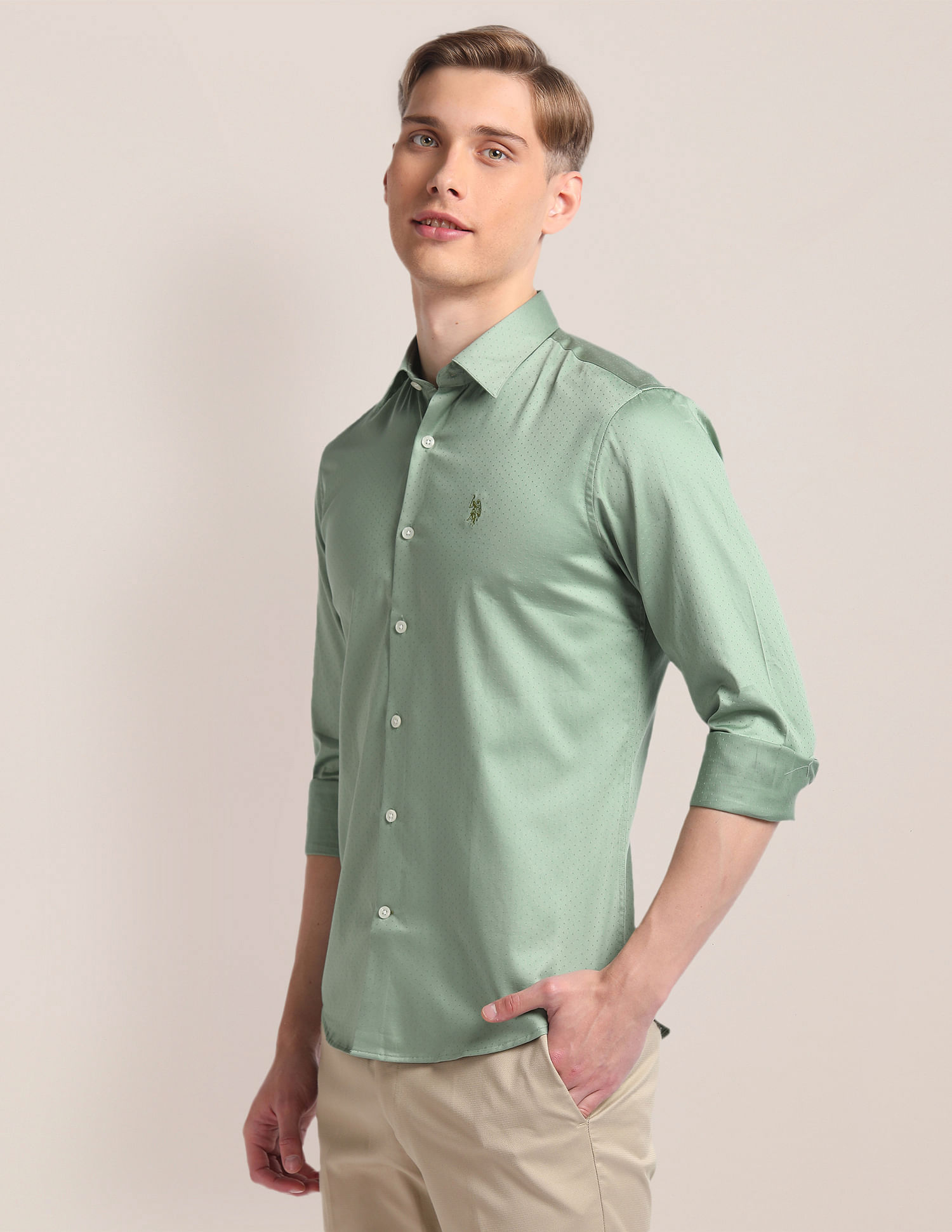 U.S. Polo Assn. Self Design Premium Shirt