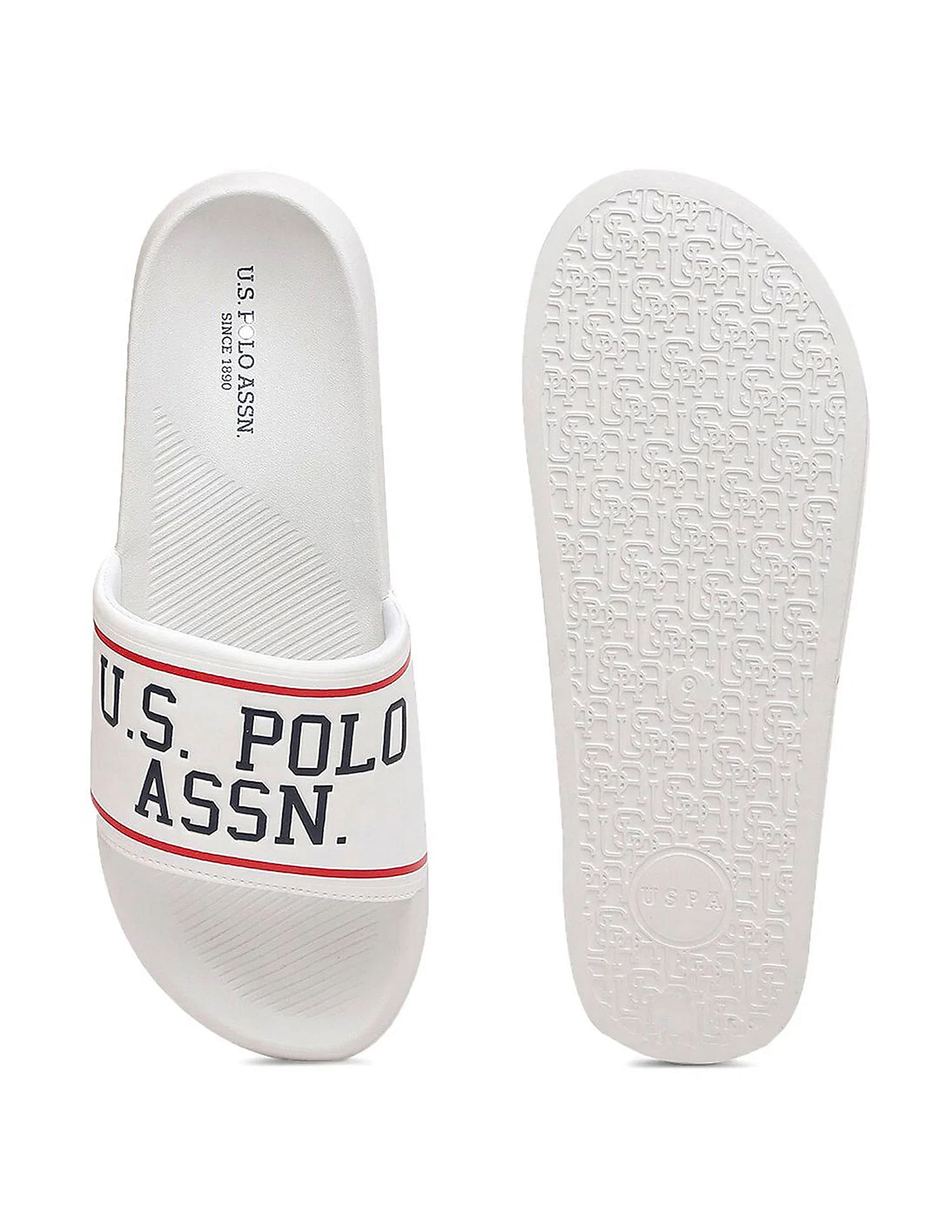 U.S. Polo Assn. Men Brand Print Torres 4.0 Slides