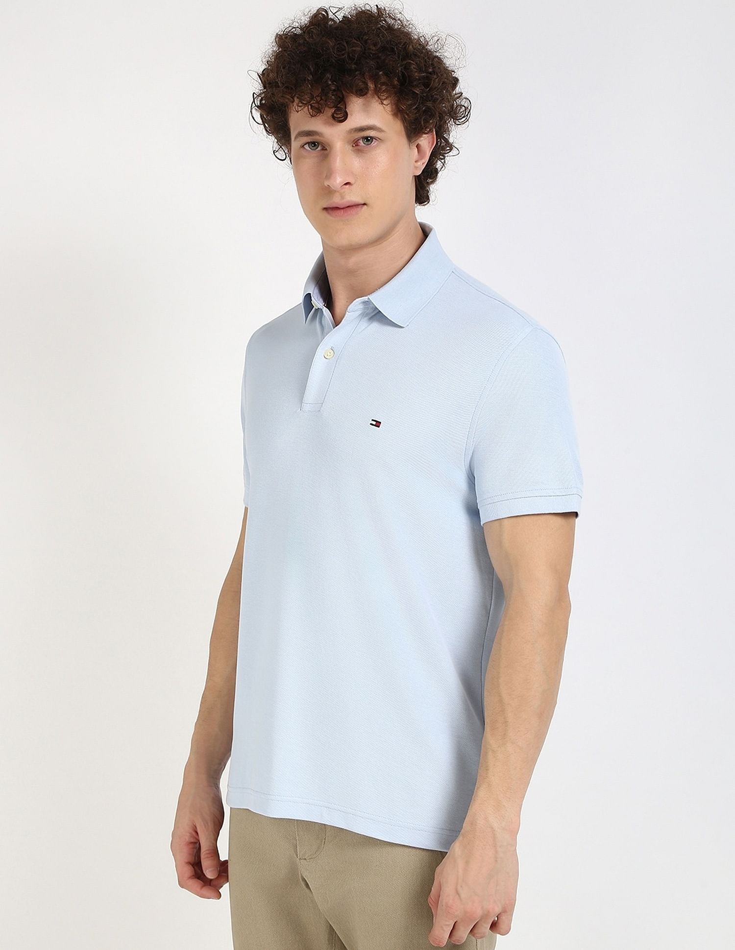 Tommy Hilfiger Solid Regular-Fit Cotton Polo Shirt