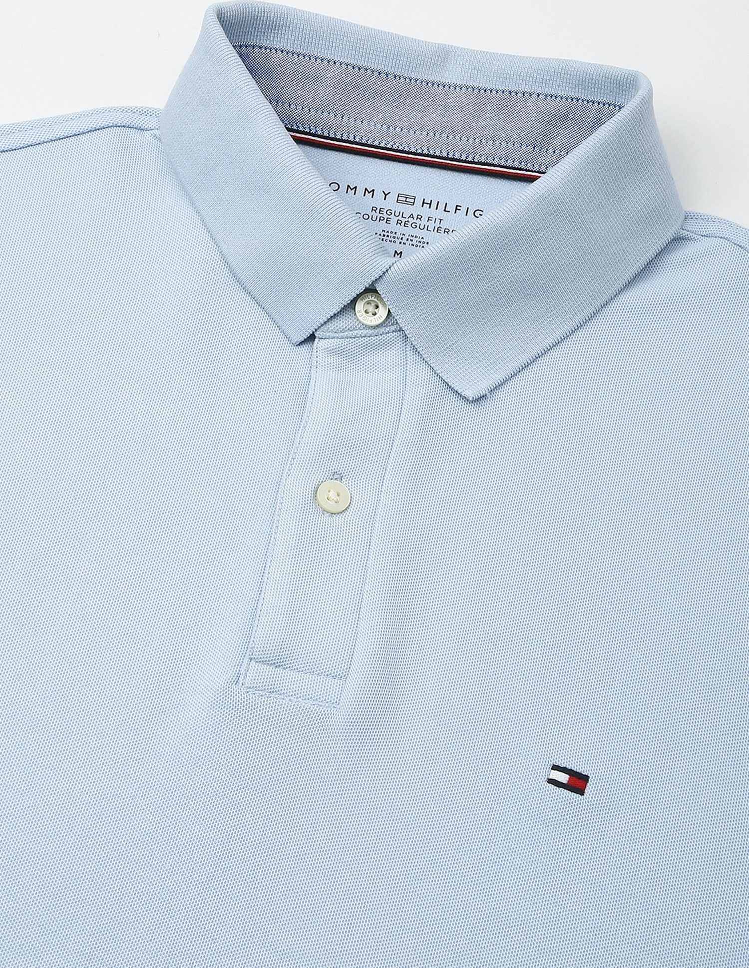 Tommy Hilfiger Solid Regular-Fit Cotton Polo Shirt