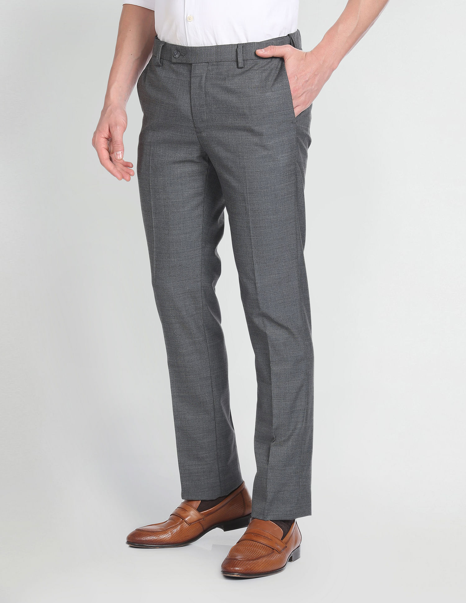 Arrow Patterned Dobby Autoflex Trousers