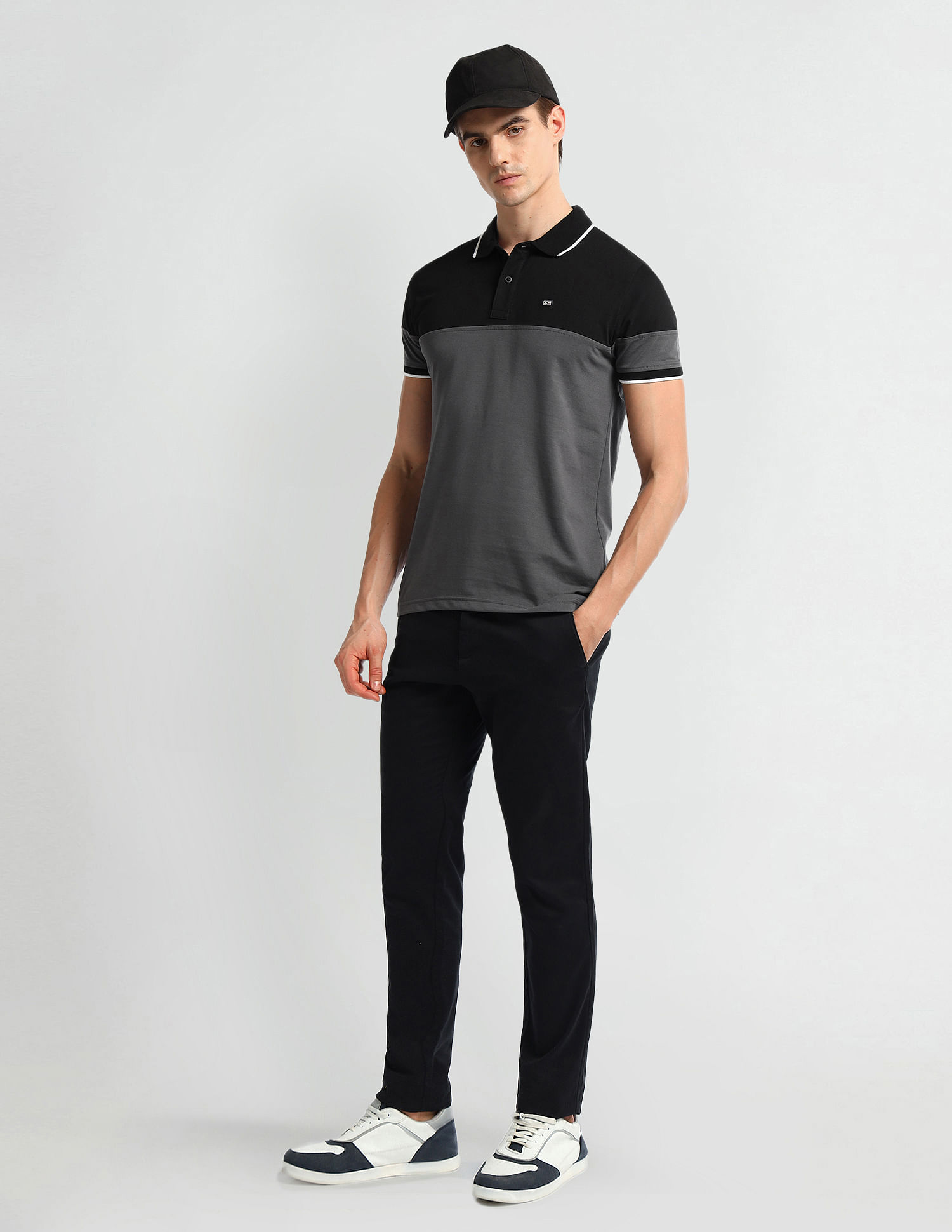 Arrow Sport Logo Color Block Polo Shirt