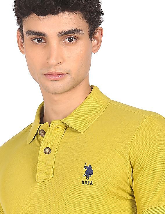 U.S. Polo Assn. Denim Co. Ribbed Collar Tonal Panel Polo Shirt