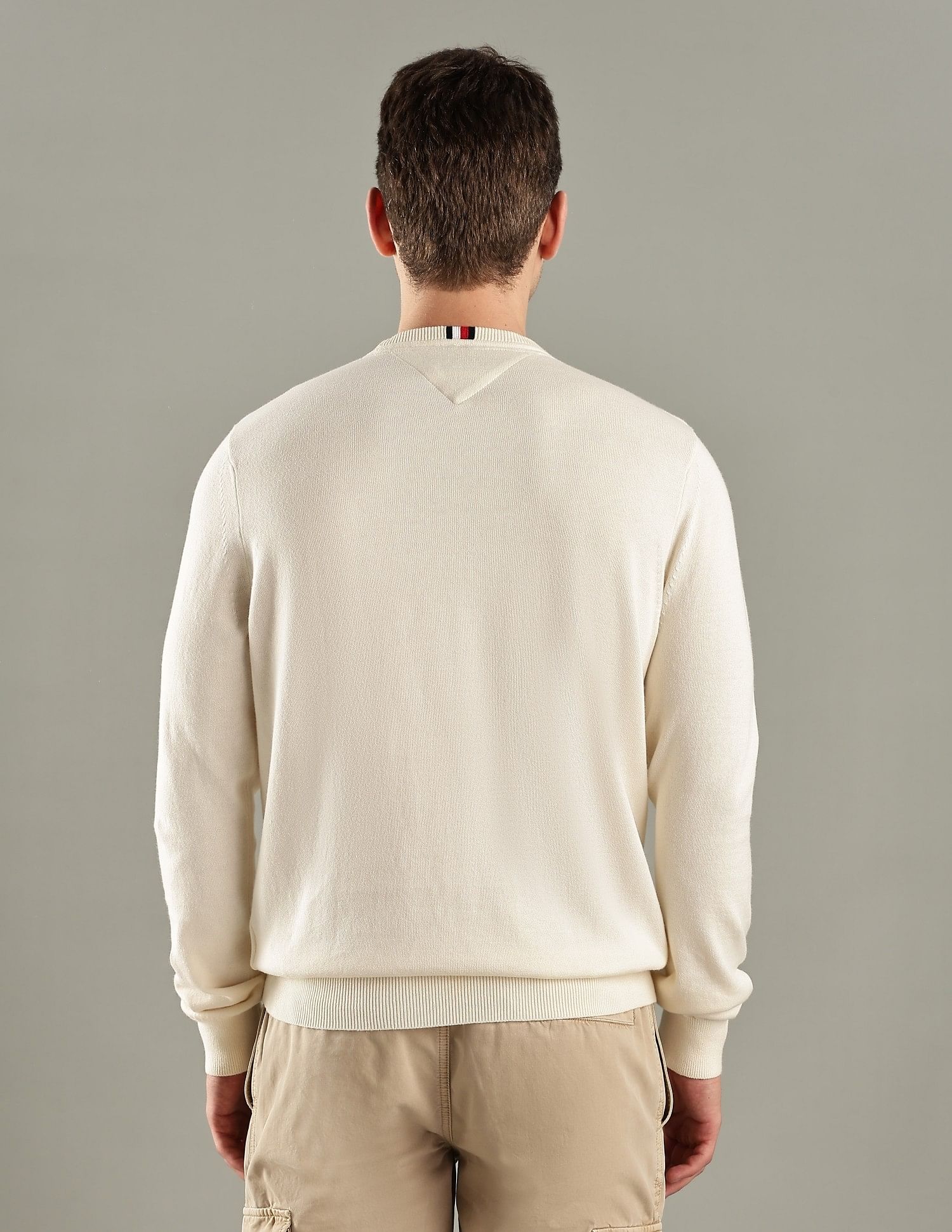 Tommy Hilfiger Solid Regular-Fit Cotton Sweater