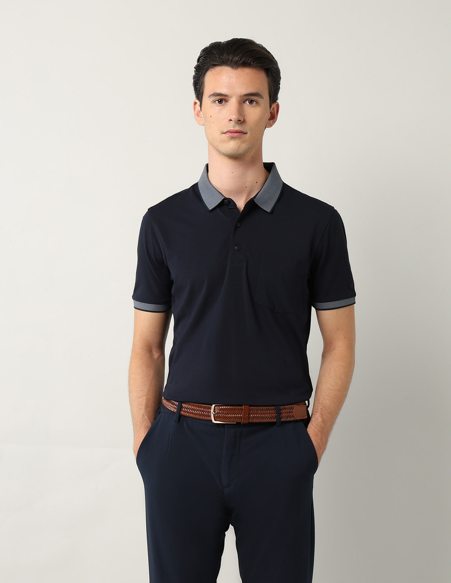 Arrow Solid Regular Fit Polo Shirt