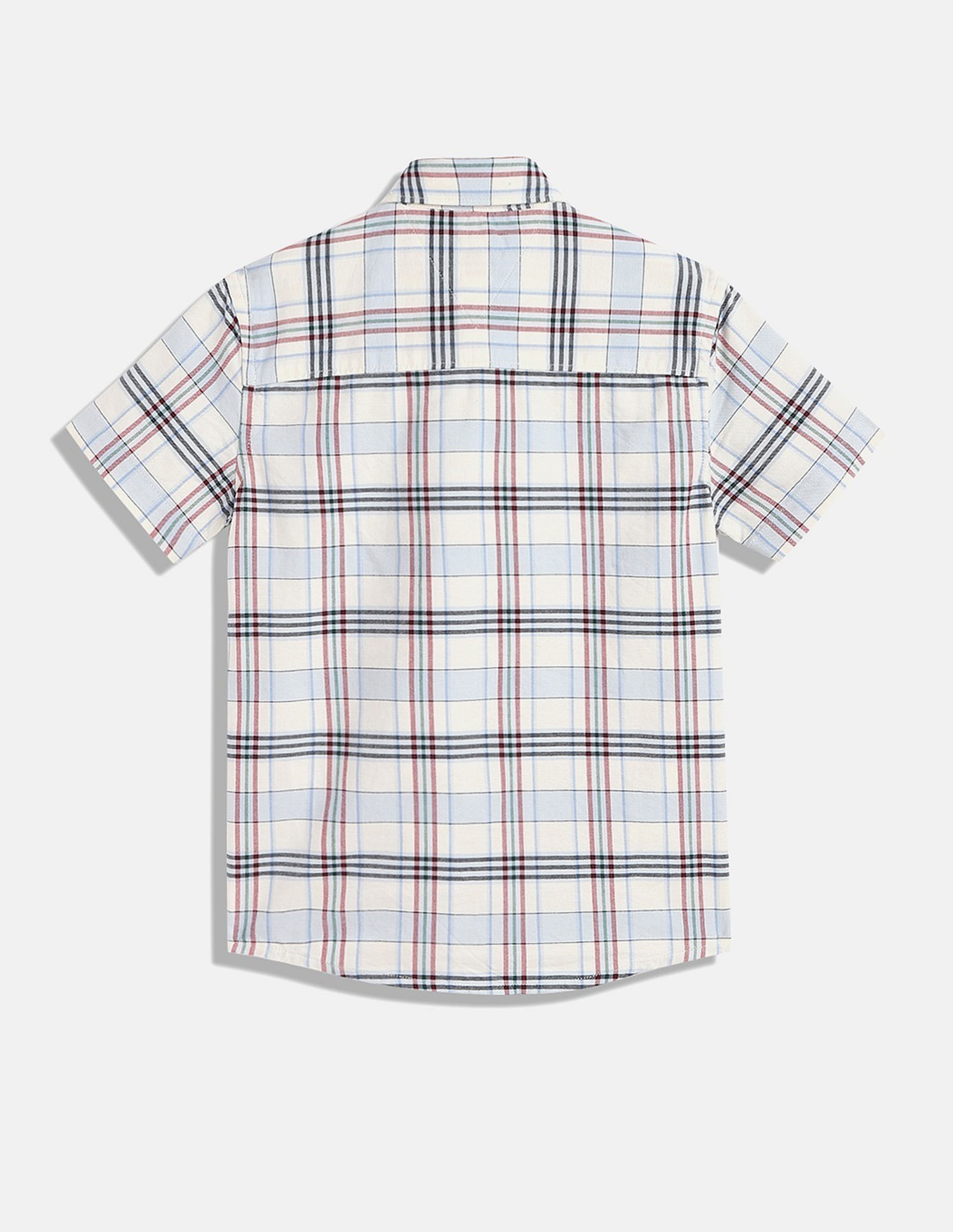 Tommy Hilfiger Kids Boys Checked Regular-Fit Cotton Shirt