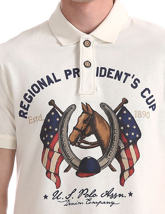 U.S. Polo Assn. Denim Co. Muscle Fit Printed Polo Shirt